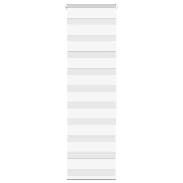 vidaXL Estor cebra blanco 40x150 cm tejido ancho 35,9 cm poliéster - 1