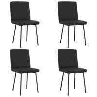 vidaXL Sillas de comedor 4 unidades cuero sintético en color Negro/Crema/Gris y más | cómodas modernas ergonómicas para comedor cocina salón hogar - details 0