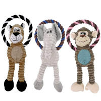 Juguete De Perro Divertido En Forma De Mono Corduroy Masticable Con Silbato Peluche Para Perros Y Puppies Entrenamiento De Mascotas Accesorios Elefante - details 2