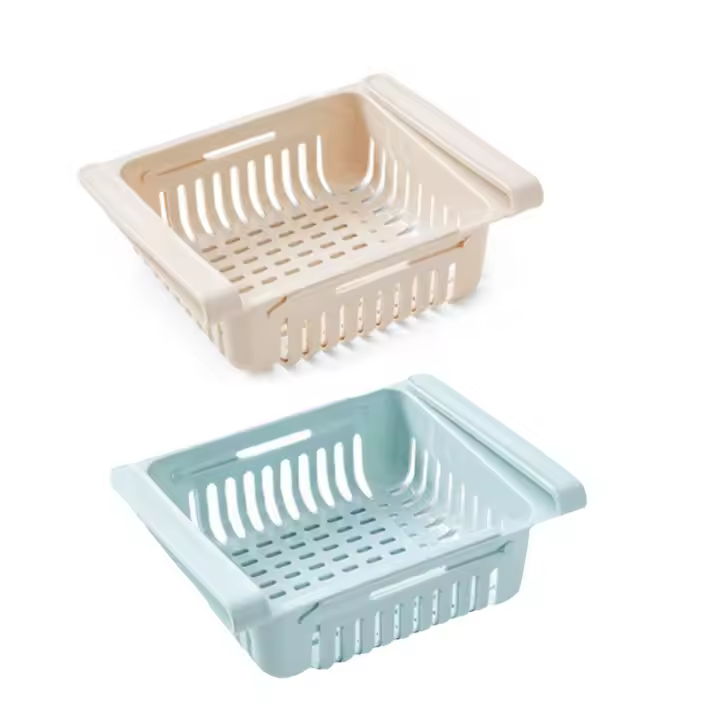 Pack 2 Organizador de Nevera Extensible - Almacenamiento de la Organización de la Cocina - 1