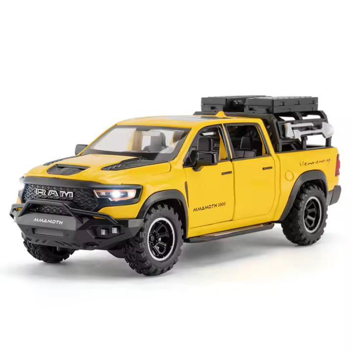 Coche De Juguete Mamut 1:32 Con Puertas Abiertas Luz Y Sonido Función De Retroceso Aleación De Metal Regalo Para Niños - 1