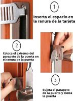 Bloqueador De Puertas Portátil De Acero Inoxidable 8cm Antirrobo Seguridad Para Hogar Privacidad Hotel Viaje Bloqueador De Puertas - details 2