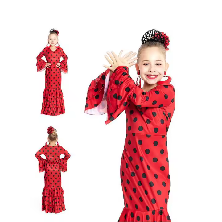 Disfraz de Sevillana Traje de Flamenca Mujer y Niñas - 1