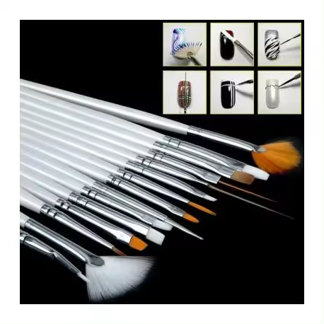 Mediawavestore - Kit Completo de 15 Pinceles para Nail Art y Manicura de Gel UV - 1