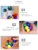 Bola De Colores Elástica Para Aliviar El Estrés Juguete Creativo Para Adultos Y Niños Bola De Succión Con Varias Esferas De Bebida Juguetes Para Morder Y Comprimir - details 4