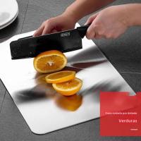 Tabla De Corte De Acero Inoxidable Engrosada Antibacteriana Y Antifúngica Accesorios De Cocina Doble Cara Resistente Al Desgaste - details 9