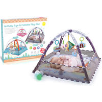 Parque infantil mini con valla para bebés, gimnasio de juegos, educación temprana, piscina de bolas de océano. - details 1
