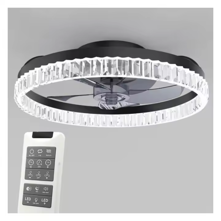 STARLED Ventilador LED De Techo CRETA Negro - 30W 6CCT - IP20 - 50cm - 1