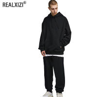 Pantalones De Sudor Para Hombre Con Cierre Elástico Y Cordón Pantalones Deportivos Casuales De Fleece Para Primavera Y Otoño Con Bolsillos Talla Oversize - details 2