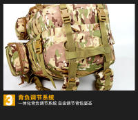 Mochila táctica de camping de gran capacidad con hebilla de color a juego, de tela Oxford, para exteriores, de camuflaje militar, para montañismo - details 10