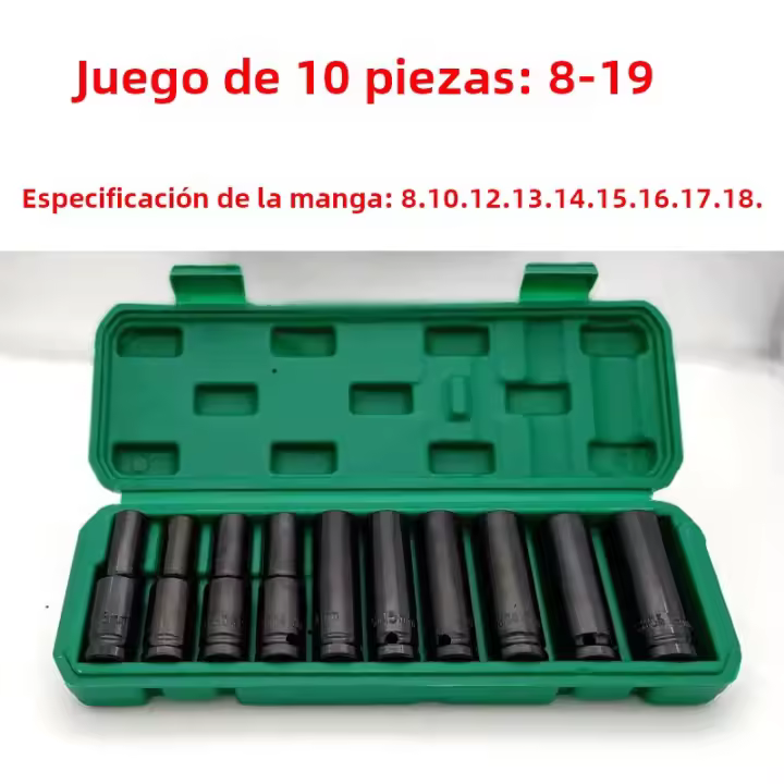 Juego De Destornilladores De Impacto 1/2 Pulgada 8-24mm/8-17mm/8-19mm 6 Puntos Adaptador De Llave Hexagonal Y Cabezas De Extensión - 1
