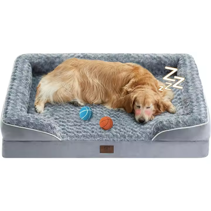 Camas para perros grandes, cama lavable para perros, sofá cama para perros con revestimiento impermeable y base antideslizante,71*58cm, sofá ortopédico de espuma con forma de huevo para que duerma tu mascota, cama para perros grandes - 1