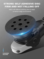 Pulidora de automóviles Inalámbrica de 900W, Pulidora de automóviles excéntrica sin escobillas de 5 pulgadas, Máquina pulidora y enceradora con 21V batería de 3000 mAh, 3 velocidades variables de 2500 a 6000RPM, para el cuidado detallado del automóvil - details 9