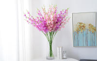 Orquídea Amarilla Artificial Para Boda Decoración De Hogar Y Vajillas Phalaenopsis Plantas Puestas En Vaso DIY Flores Silken - details 1