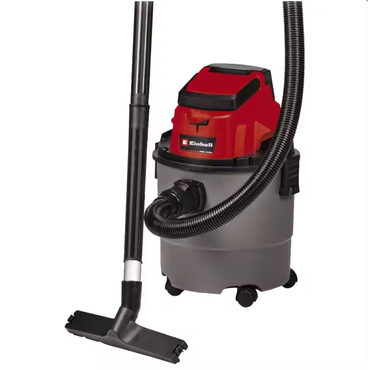 Aspirador Einhell en Seco y Húmedo con Batería TC-VC 18/15 Li-Solo Power X-Change (Li-Ion, 18 V, Recipiente de Plástico de 15 L) - 1