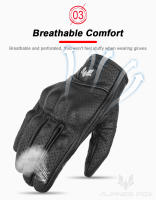 Guantes De Motociclista Retro De Verano Para Hombres Y Mujeres En Cuero Perforado Con Dedos Complejos Para Motocross Equipamiento De Moto M-XXL - details 20