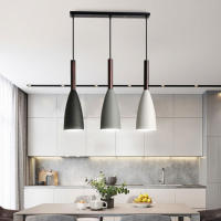 Luz De Pendant LED Para Restaurante Moderna Nórdica Minimalista Creativa Para Arte De Barra De Hierro Instalación Por Cable - details 2