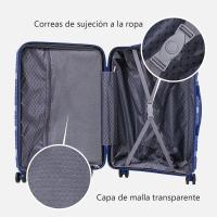 Artree | Maletas de viajes para niño y adulto color Azul oscuro, Equipaje de Mano, Maleta de Cabina para avión Rígida - details 3