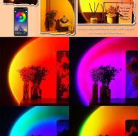 Lámpara De Noche Bluetooth Proyector De Atmósfera Rainbow Sunset Decoración De Pared Para Habitación Luz De Ambiente Para Mesa Del Dormitorio - details 9