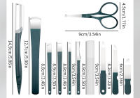 Set De Manicura Y Pedicura 40 Piezas Kit De Tijeras Y Cortauñas En Acero Inoxidable Con Estuche De Cuero Herramientas Para Cuidado De Pies Y Callos - details 20