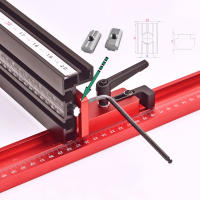 1Pc Conector De Aluminio Para Rieles De Madera En Trabajo Manual Herramienta De Fijación Para Mesa De Router Y Trabajo De Oficina - details 1