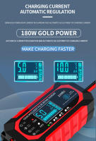 Cargador De Batería Para Coche Y Motocicleta 24V 12V 10A Dispositivo De Carga De Batería Lead-acid Con Reparación De Pulso Y Pantalla LCD Digital Inteligente - details 15