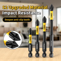 Deli 1pc Destornillador Magnético PH2 Con Cabeza De Impacto Alta Dureza Y Resistencia Anti Deslizamiento Y Impermeable Para Taladro - details 0