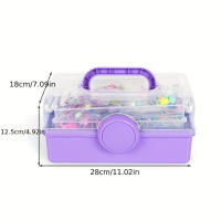 Juego De Joyería Arcoíris Tejido En Tres Capas Para Crear Pulseras Collares Accesorios Para Cabello Y Fundas De Móvil Kit De Manualidades Para Niñas - details 4