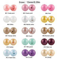 20Pcs Bolas De Silicona Opal 15mm Múltiples Colores Para La Creación De Pulseras Y Joyería DIY Accesorios Para Hecho a Mano - details 0