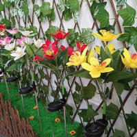 Lámpara Solar De Orquídea Con 7 Cabezas Para Jardín Exterior Decorativa LED Para Patio De Casa Luces Para Atril Y Calle Decoración De Navidad - details 11