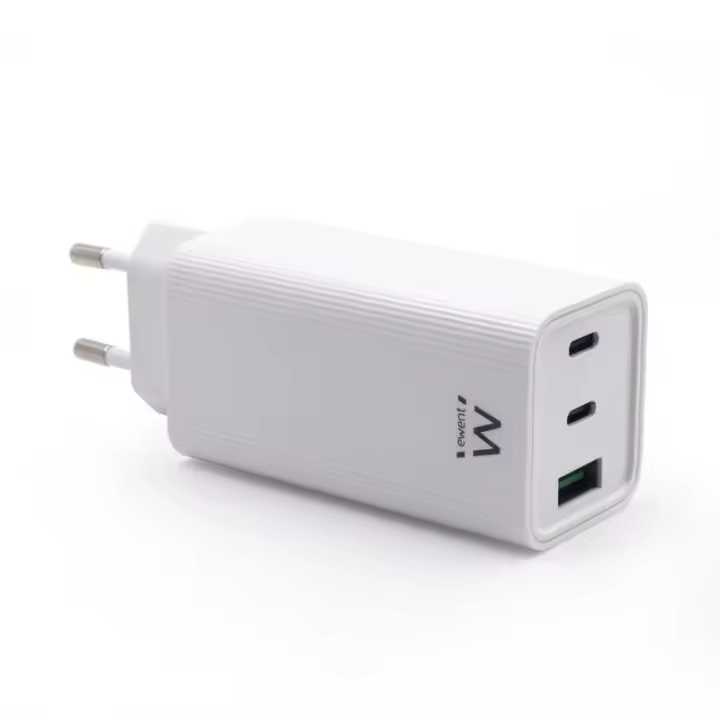CARGADOR RAPIDO EWENT EW1323 65W 2 X USB TIPO C 1 X USB TIPO A - 1