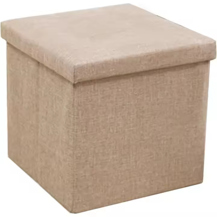 Taburete de almacenamiento plegable multifuncional de algodón y lino, caja de almacenamiento, caja de almacenamiento, taburete para cambiar zapatos, taburete de almacenamiento de tela, taburete para adultos, puede sentarse 35 * 35 * 38 cm, color mixto - 1