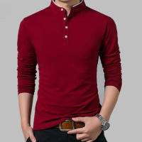 Camiseta Polo Casual Para Hombre Manga Larga Transpirable Y Cómoda Algodón Sólido Verano Moda Negocios Top Regular - details 9