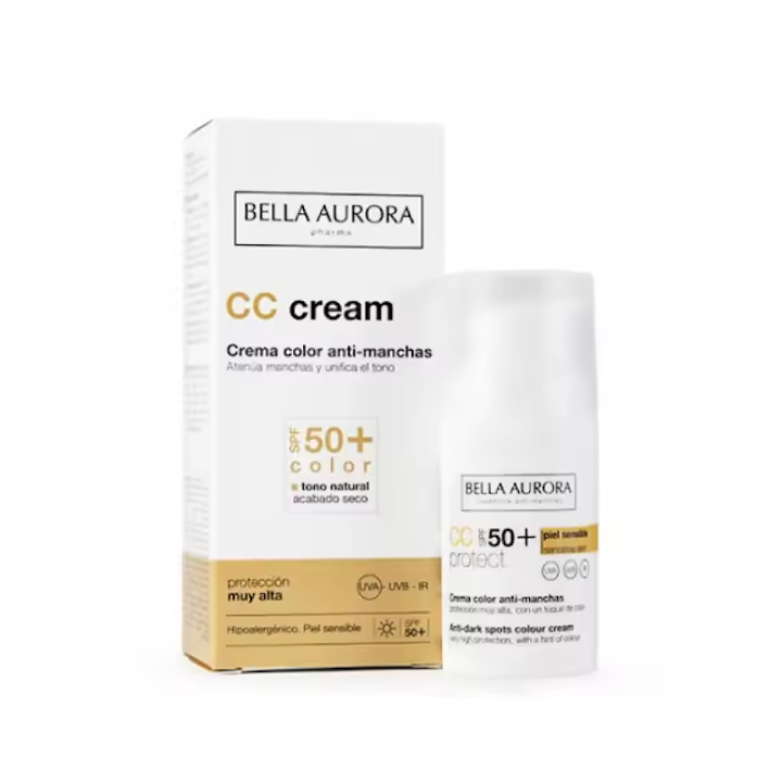 BELLA AURORA CREMA COLOR SPF50+ PIEL SENSIBLE 30 ML - 1