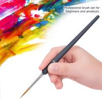 Juego de pinceles finos, 9 pinceles de pintura de arte en miniatura con 0, 00.000 pinceles de dibujo de tamaño para arte acrílico acuarela aceite pintura de uñas - details 2