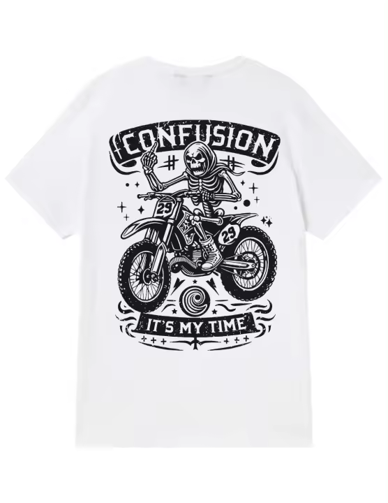 BLACK BIRD WHITE TSHIRT - 1