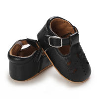 Zapatos Para Bebé Recién Nacidos Niñas Clásicos Corazón De Goma Antideslizante PU Vestido Primera Caminadora Zapatos De Cuna - details 12