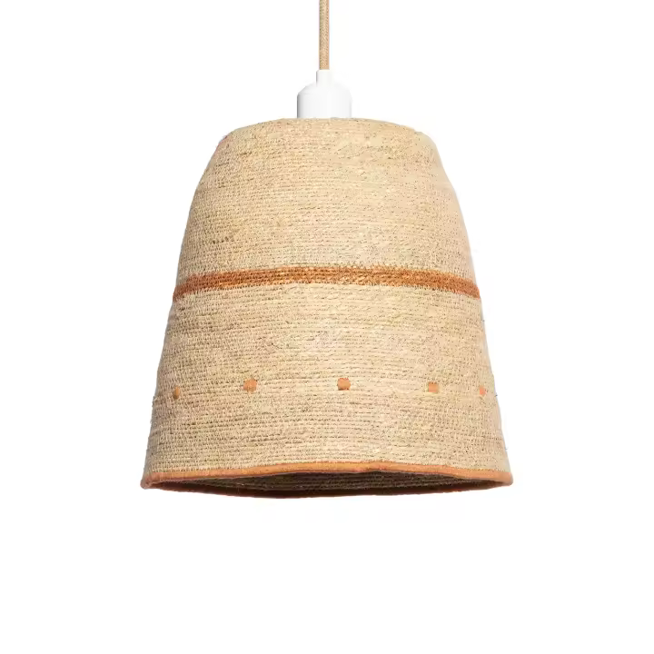 Ledkia Lámpara Colgante Fibras Naturales Vanisha Naranja - 1