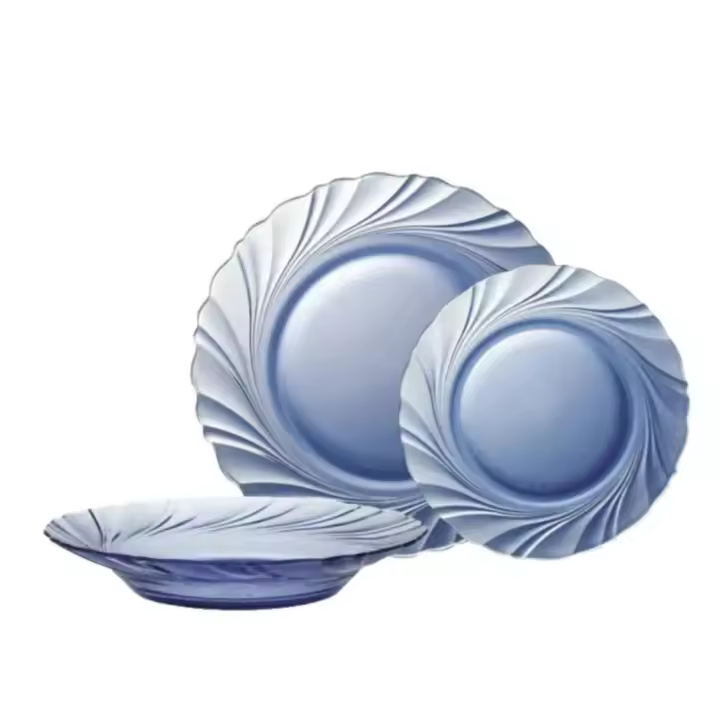 Amymark - Set de Vajilla Duralex® Beau Rivage Marine (18 Piezas) - 1
