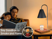 Lámpara Calentadora De Velas Con Timer Para Aromaterapia Y Decoración Moderna De Hogar Y Dormitorio Luz De Cera Retro Control Remoto - details 6