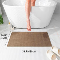 Alfombra De Cocina Lavable Antideslizante Falsa Sisal Alfombrilla Tejida Con Cuerda Natural De Goma Para Decoración Del Hogar - details 5