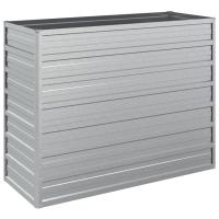 vidaXL Arriate de acero galvanizado plateado Dimensiones 160 x 80 x 77 cm,  100 x 100 x 77 cm,  100 x 100 x 45 cm y mas - details 7