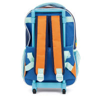 Stitch Mochila con Ruedas Stitch Disney, Guardería, Pre Escolar Trolley Infantil Pequeño de 24cm x 36cm x 12cm, Material para Niños y Niñas de 3 a 5 años con 1 Compartimiento y Bolsillo Frontal, Bolsillo Lateral, Color Azul - details 3