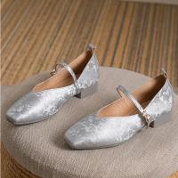 Zapatos Planos De Verano Para Mujer Con Tobillera Y Cierre De Hebilla En Microfibra De Color Oro Y Verde Estampado Texturizado De Tamaño Grande 34-43 Zapatos Elegantes Y Casuales - details 2