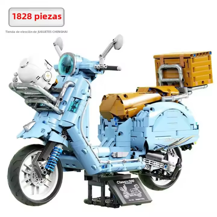 Bloques De Construcción Técnicos Para Ciudad 1:5 Motocicleta Y Vehículos De Carreras 1828pcs Juguete Para Niños Regalos MOC T4025 - 1