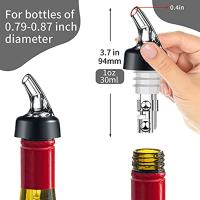 Triturador Automático De Botella De 1 Oz (30 mL) Pack De 3 Dispensador De Cócteles Vino Y Drinks Medidor Rápido Eco-amigable - details 4