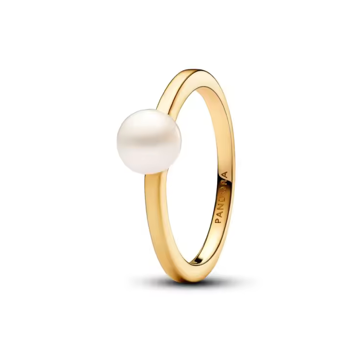 Anillo Perla Cultivada Pandora en plata chapada 163157C01 - 1