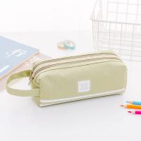 Estuche De Lápices Portátil De Dos Capas En Tela Oxford Con Doble Cremallera Para Estudiantes Suministros De Oficina De Regreso a La Escuela - details 6