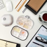 Pastillero portátil de 2 piezas, miniorganizador de tabletas con 7 compartimentos, pequeño pastillero de viaje, pastillero diario portátil (pequeño + grande) - details 3