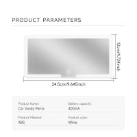 Espejo De Maquillaje Con Pantalla Táctil LED HD Y Ajuste De Tres Niveles Para Interiores Del Automóvil Con Luz Visera Solar - details 1